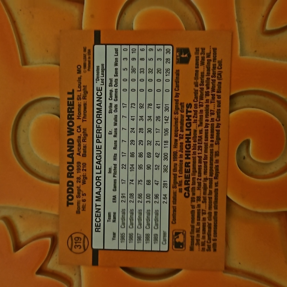 1990 Donruss Saint Louis Cardinals Error Cards 6 pack - Picture 6 of 14